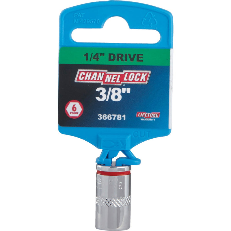 Channellock 1/4 In. Drive 3/8 In. 6-Point Shallow Standard Socket