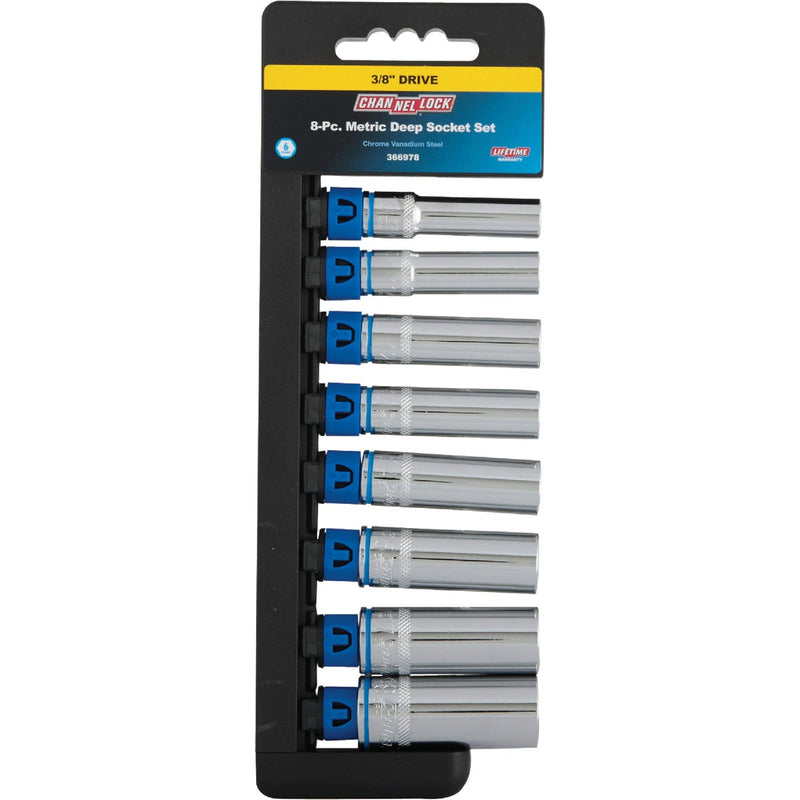 Channellock Metric 3/8 In. Drive 6-Point Deep Socket Set (8-Piece)