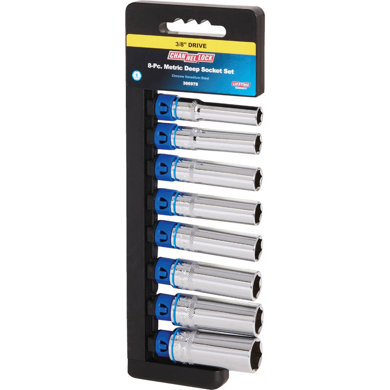 Channellock Metric 3/8 In. Drive 6-Point Deep Socket Set (8-Piece)