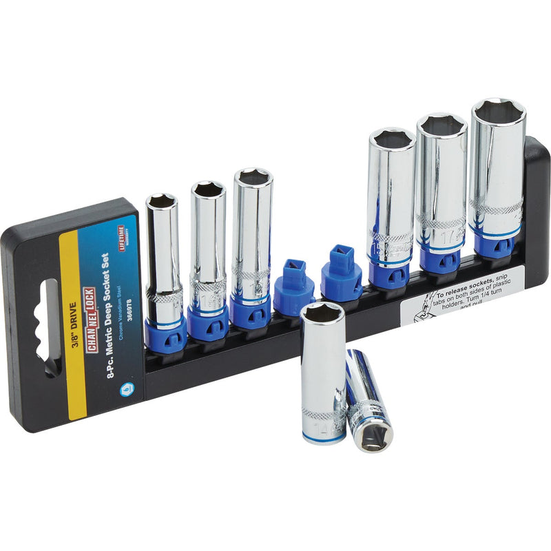 Channellock Metric 3/8 In. Drive 6-Point Deep Socket Set (8-Piece)