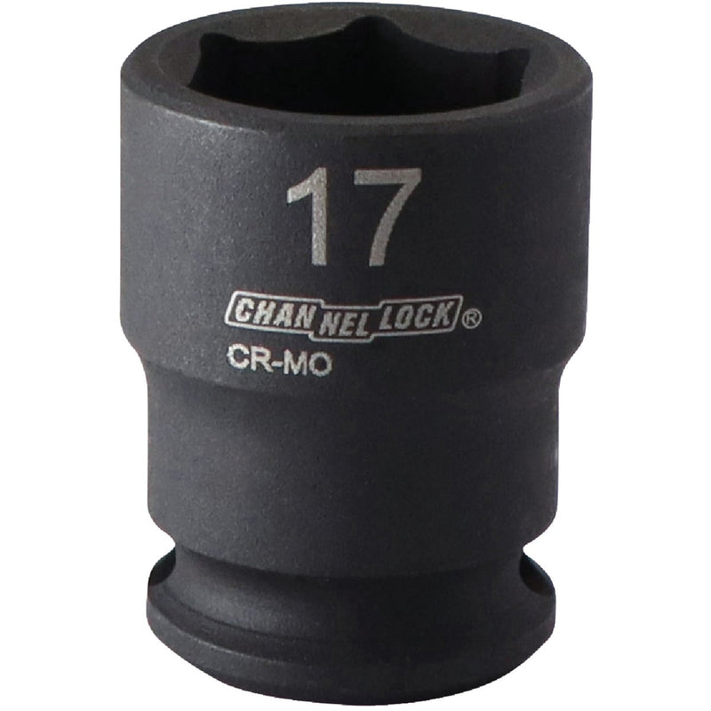 Channellock 3/8 In. Drive 17 mm 6-Point Shallow Metric Impact Socket