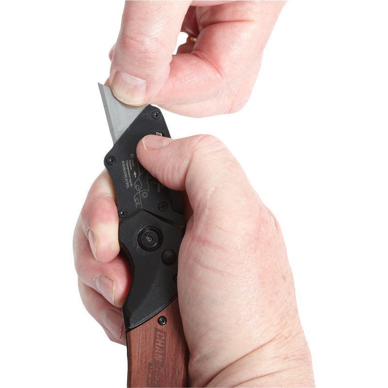 Channellock Wood Grip Folding Utility Knife