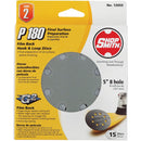 Gator 5 In. 180-Grit 8-Hole Pattern Vented Sanding Disc with Hook & Loop Backing (15-Pack)