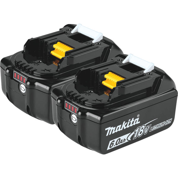 Makita 18 Volt LXT Lithium-Ion 6.0 Ah Tool Battery (2-Pack)