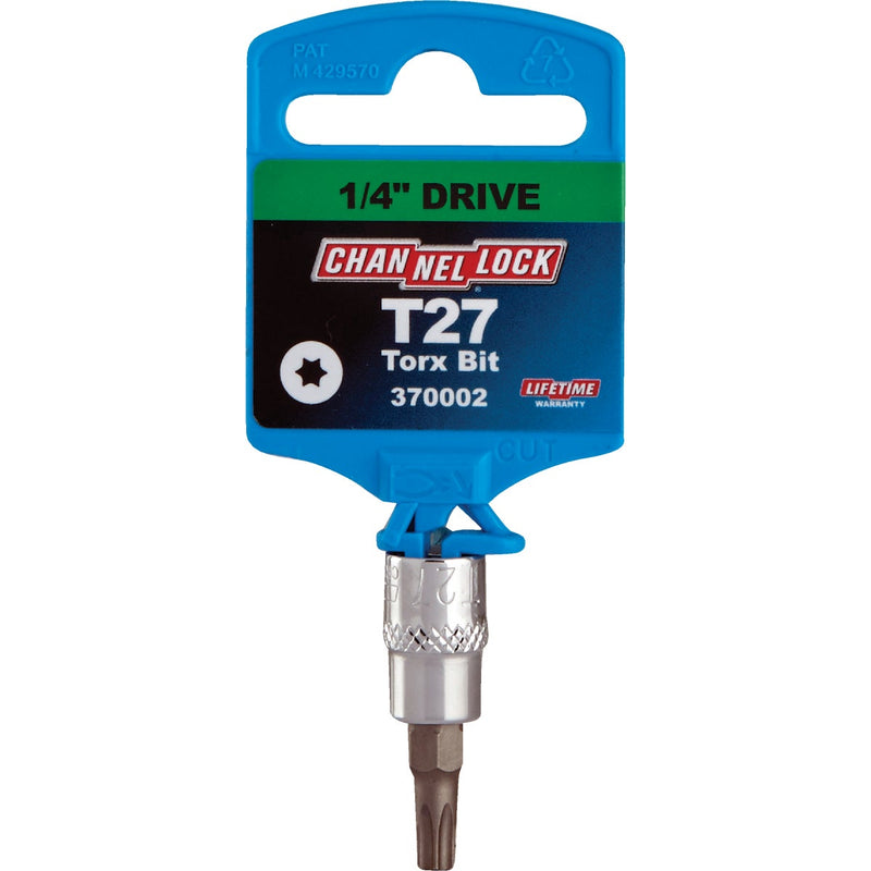 Channellock 1/4 In. Drive T27 6-Point Torx Bit Socket