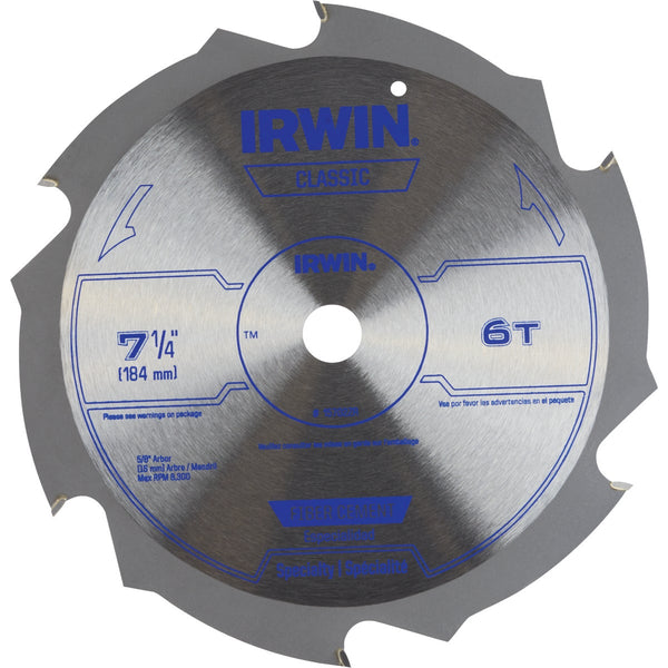 Irwin Classic Series 7-1/4 In. 6-Tooth Fiber Cement Circular Saw Blade