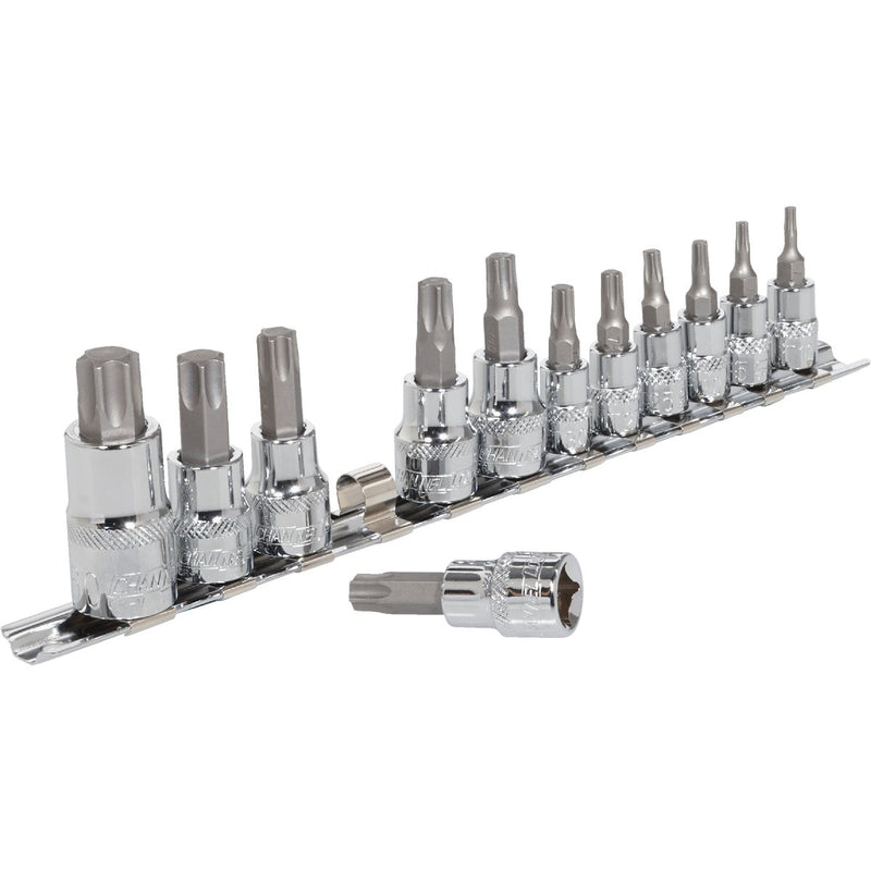 Channellock 1/4 In., 3/8 In., 1/2 In. Drive 6-Point Torx Bit Socket Set (12-Piece)