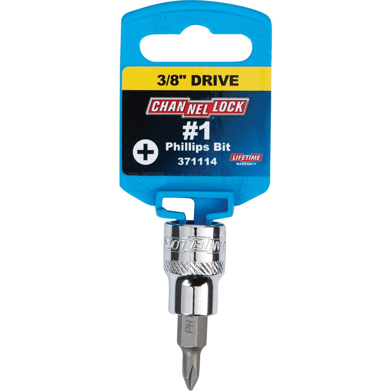 Channellock Standard 3/8 In. Drive No. 1 Phillips Screwdriver Bit Socket