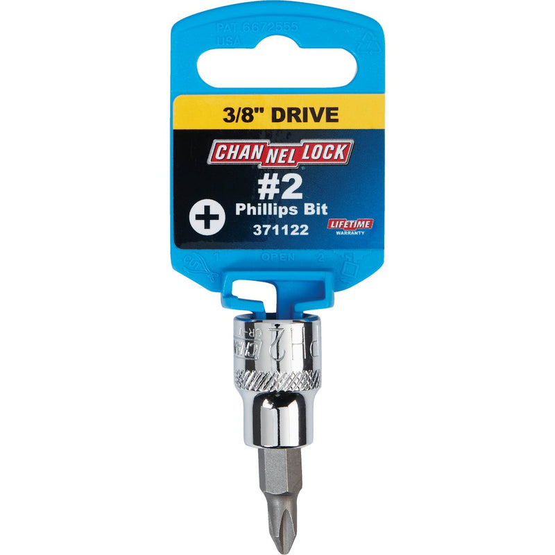 Channellock Standard 3/8 In. Drive No. 2 Phillips Screwdriver Bit Socket