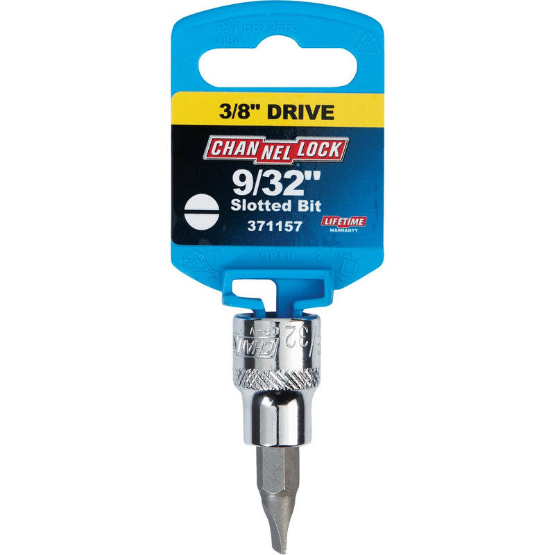 Channellock Standard 3/8 In. Drive 9/32 In. Slotted Screwdriver Bit Socket