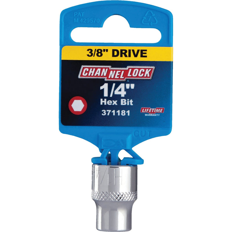 Channellock 3/8 In. Drive 1/4 In. 6-Point Standard Hex Bit Socket