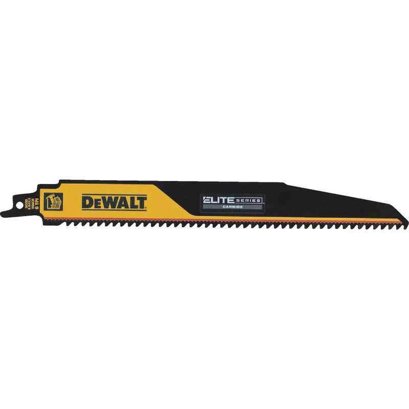 DEWALT Elite Series 9 In 6 TPI Wood w/Nails Demolition Reciprocating Saw Blade