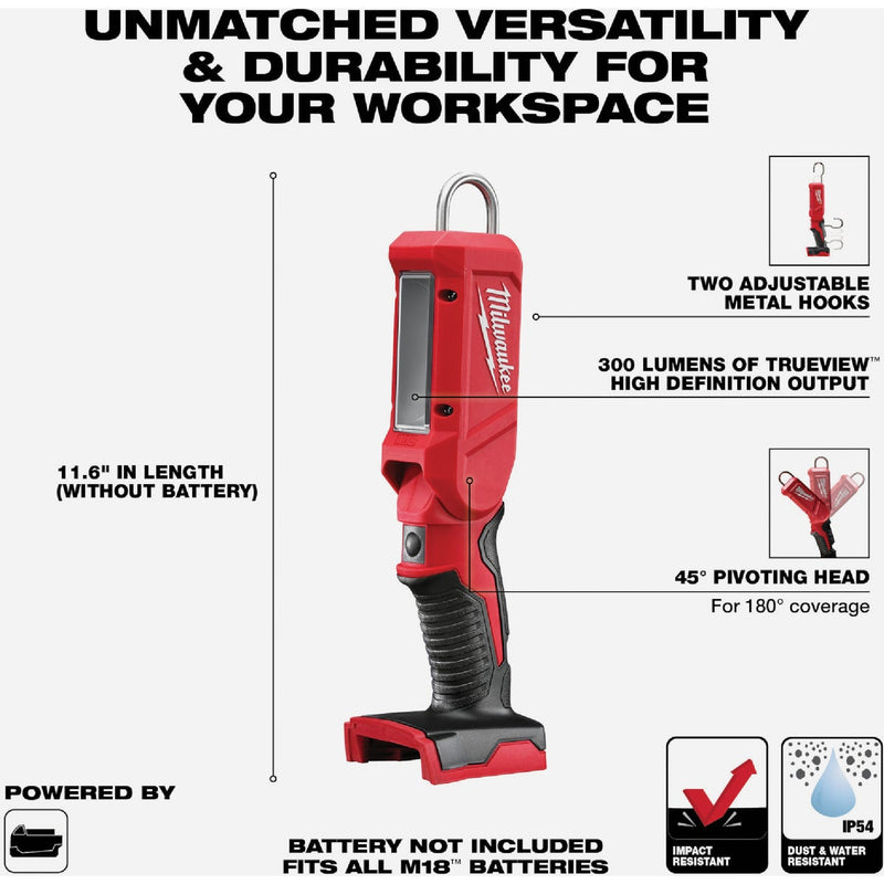 Milwaukee M18 18 Volt Lithium-Ion LED Stick Cordless Work Light (Tool Only)