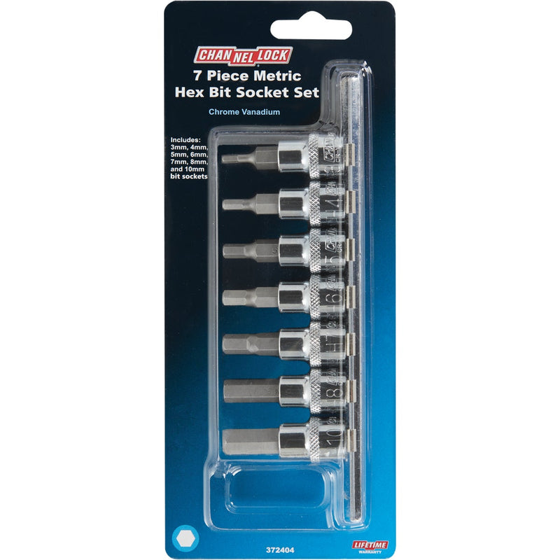 Channellock Metric 3/8 In. Drive 6-Point Hex Bit Socket Set (7-Piece)