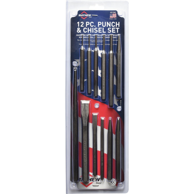 Mayhew Tools Punch & Chisel Set (12-Piece)