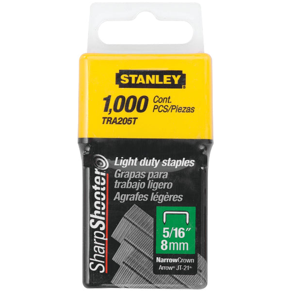Stanley SharpShooter Light-Duty Narrow Crown Staple, 5/16 In. (1000-Pack)