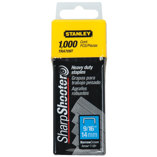 Stanley SharpShooter Heavy-Duty Narrow Crown Staple, 9/16 In. (1000-Pack)