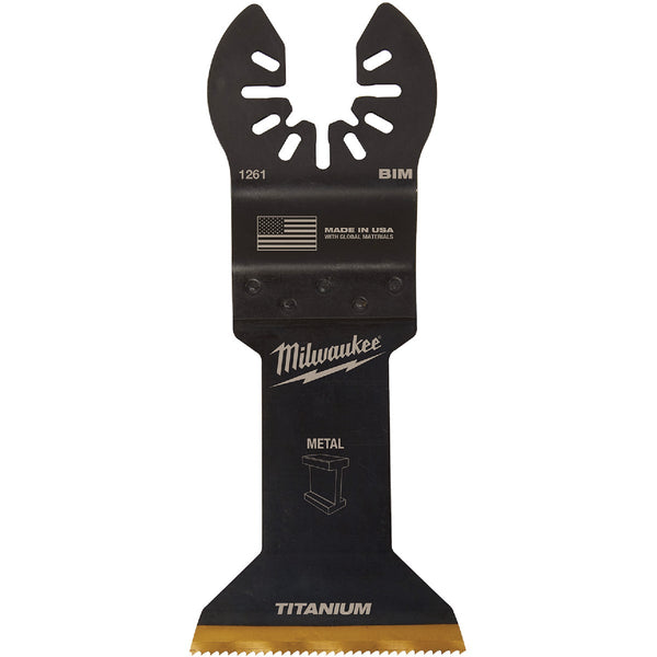 Milwaukee OPEN-LOK 1-3/4 In. Titanium Enhanced Bi-Metal Oscillating Blade