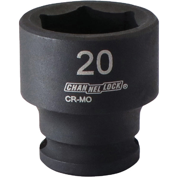 Channellock 3/8 In. Drive 20 mm 6-Point Shallow Metric Impact Socket