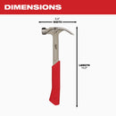 Milwaukee 16 Oz. Smooth-Face Rip Claw Hammer with Steel Handle