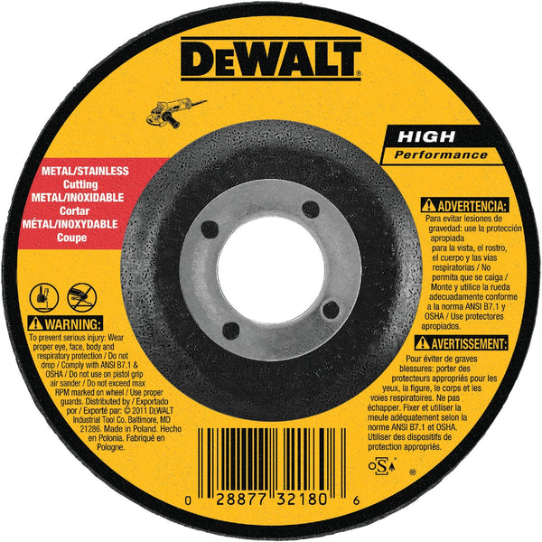 DEWALT HP Type 27 4 In. x 0.045 In. x 5/8 In. Metal/Stainless Cut-Off Wheel