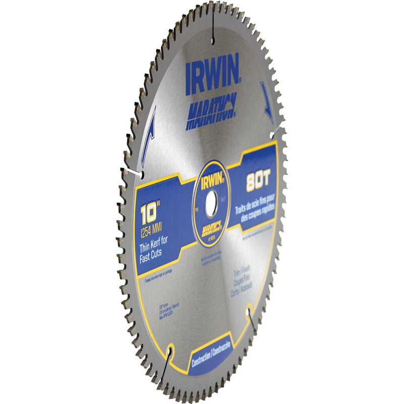 Irwin Marathon 10 In. 80-Tooth Trim/Finish Circular Saw Blade