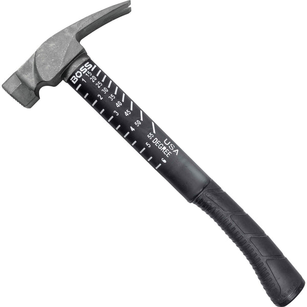 BOSS Hammer 16 Oz. Smooth-Face Framing Hammer with Fiberglass Handle