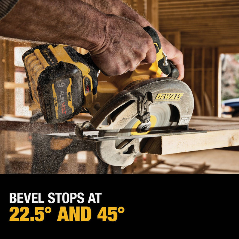 DEWALT FLEXVOLT 60V MAX Brushless 7-1/4 In. Cordless Circular Saw with 9.0 Ah Battery & Charger