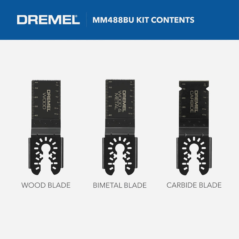 Dremel Universal 1-1/4 In. Multi-Material Oscillating Blade Assortment (3-Piece)