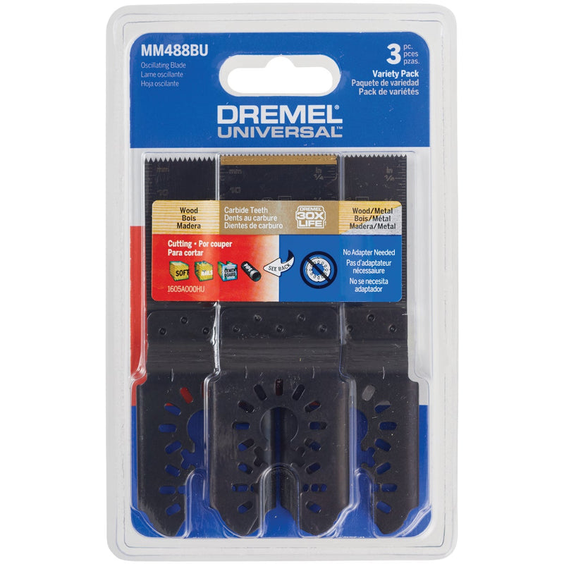 Dremel Universal 1-1/4 In. Multi-Material Oscillating Blade Assortment (3-Piece)