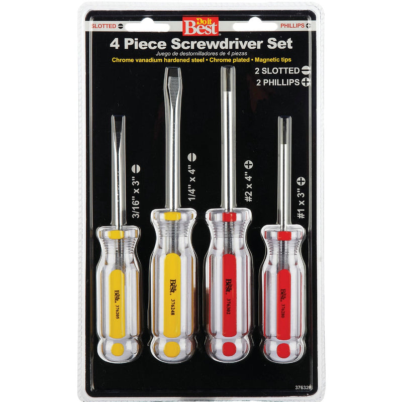 Do it Best Slotted & Phillips Screwdriver Set (4-Piece)