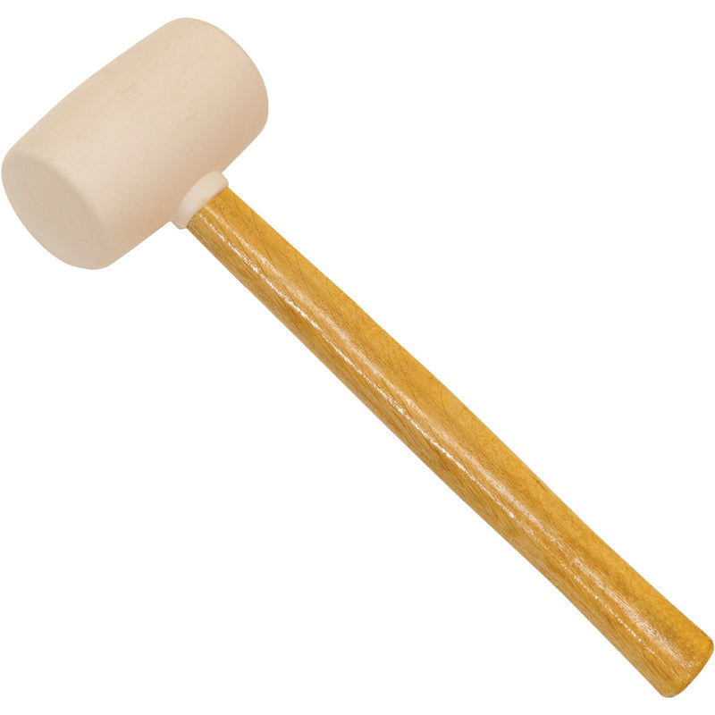 Great Neck 16 Oz. White Rubber Mallet with Wood Handle