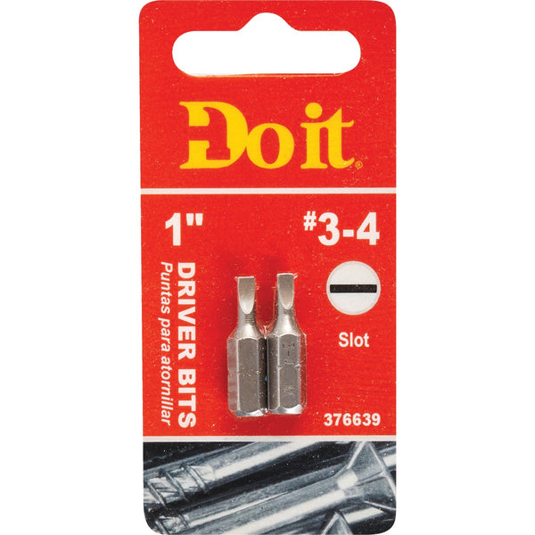 Do it #3-4 Slotted 1 In. Insert Screwdriver Bit (2-Pack)