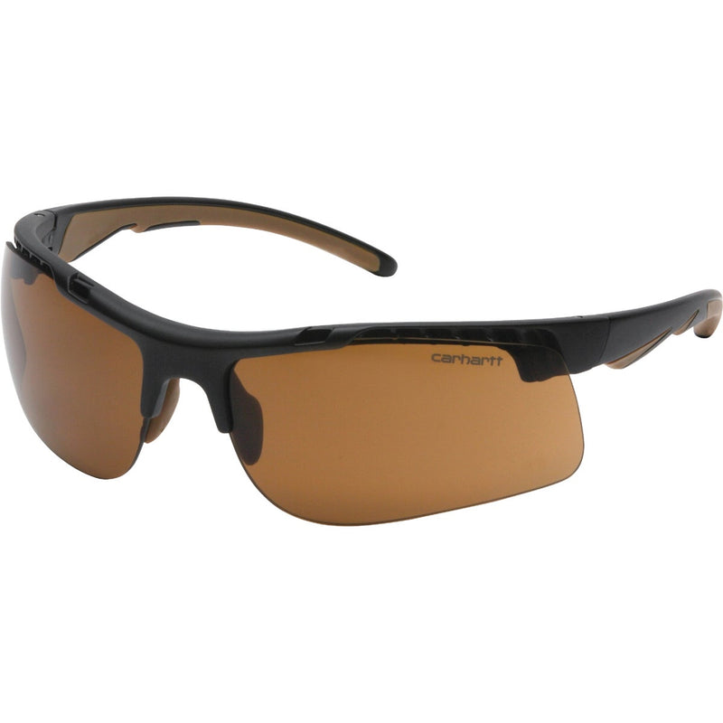 Carhartt Rockwood Black Frame Safety Glasses with Bronze Anti-Fog Lenses