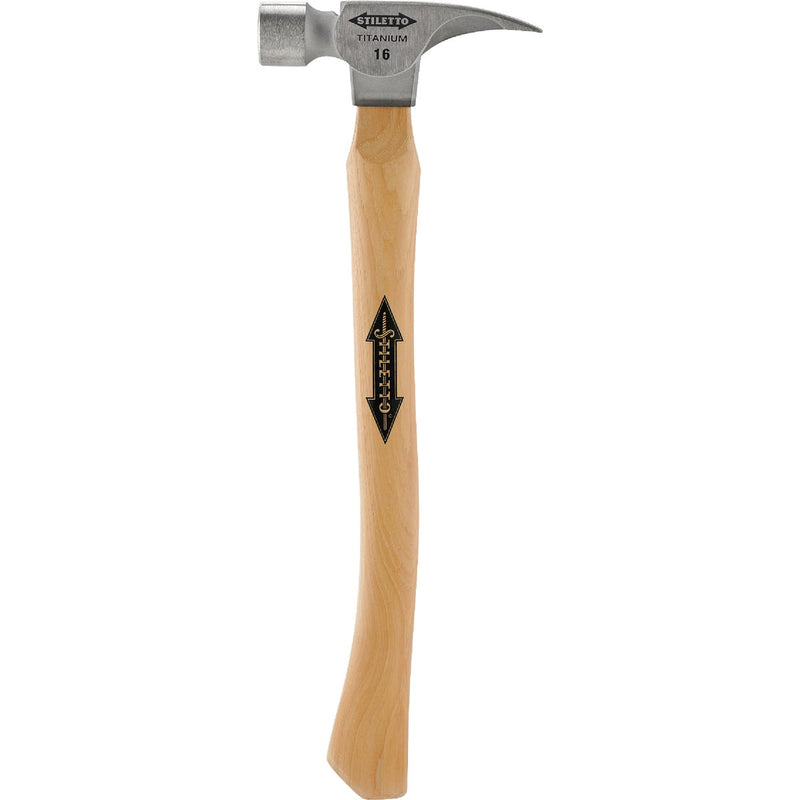 Stiletto 16 Oz. Smooth-Face Framing Hammer with Hickory Handle