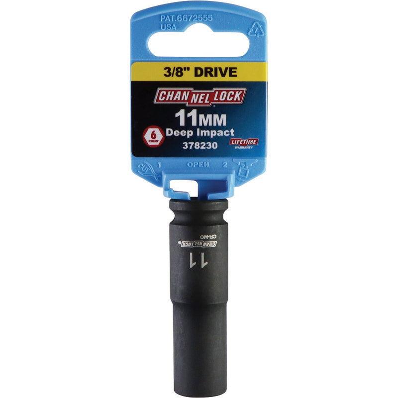 Channellock 3/8 In. Drive 11 mm 6-Point Deep Metric Impact Socket