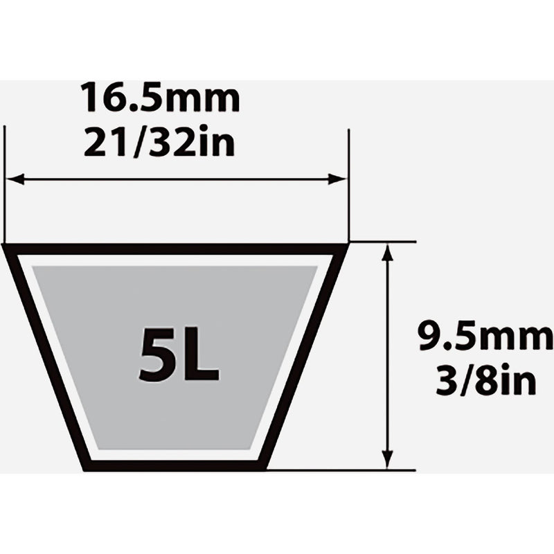 Mitsuboshi Fractional Horsepower 5L Type, 21/32 In. x 27 In.