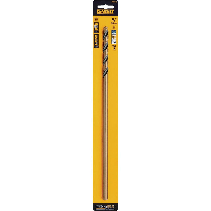 DeWalt 3/8 In. x 12 In. Black & Gold Oxide Drill Bit