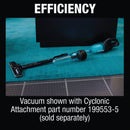 Makita 18 Volt LXT Cordless Bagless Compact Stick Vacuum Cleaner, Black (Tool Only)