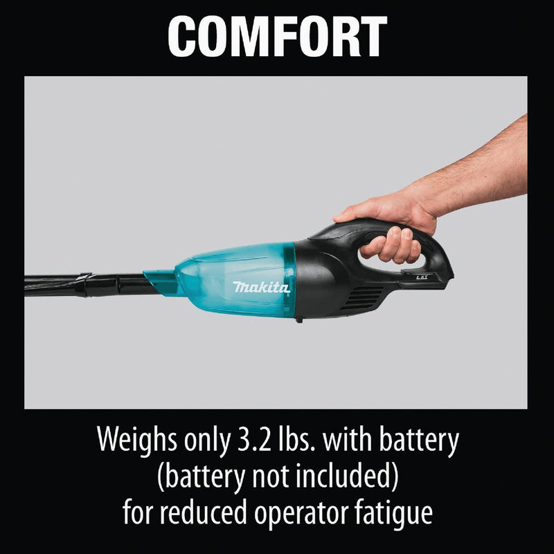 Makita 18 Volt LXT Cordless Bagless Compact Stick Vacuum Cleaner, Black (Tool Only)