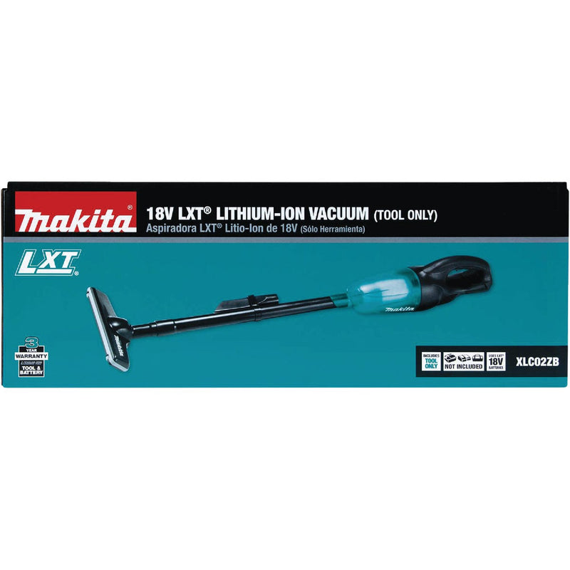 Makita 18 Volt LXT Cordless Bagless Compact Stick Vacuum Cleaner, Black (Tool Only)