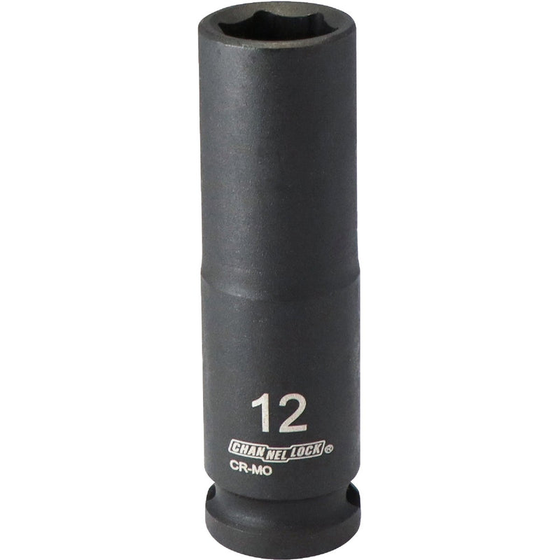 Channellock 3/8 In. Drive 12 mm 6-Point Deep Metric Impact Socket