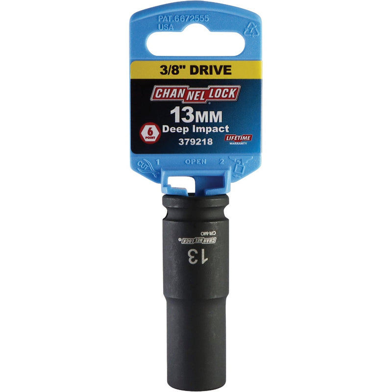 Channellock 3/8 In. Drive 13 mm 6-Point Deep Metric Impact Socket