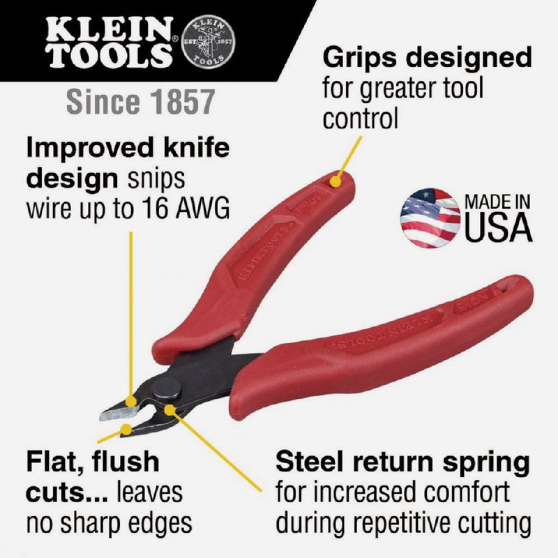 Klein 5 In. Flush Cutter Diagonal Cutting Pliers