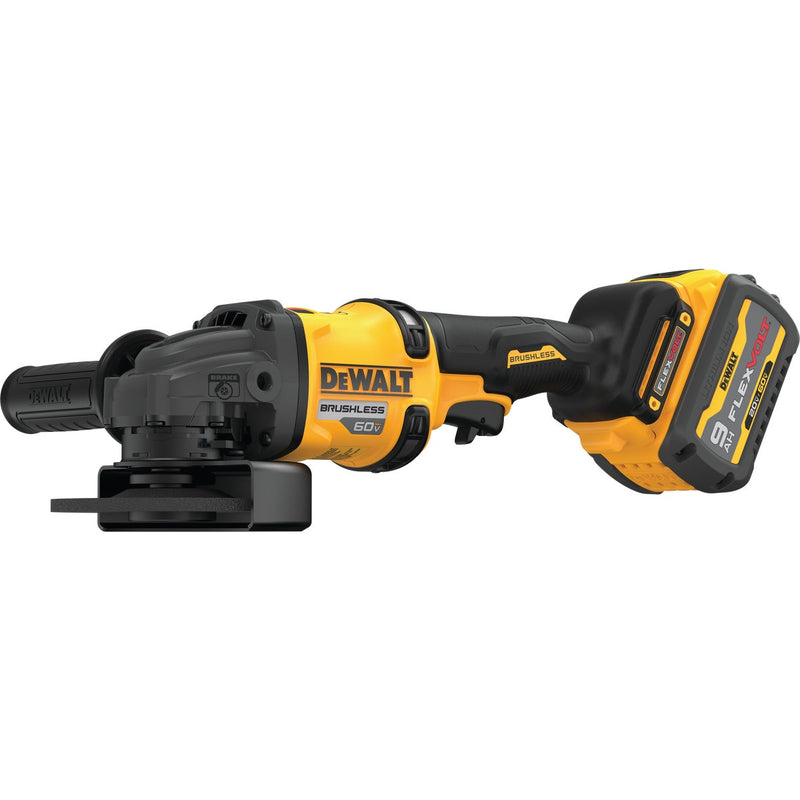 DEWALT FLEXVOLT 60V MAX 4-1/2 In. / 6 In. Brushless Cordless Angle Grinder Kit with FLEXVOLT 9.0 Ah Battery & Charger