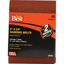 Do it Best 4 In. x 24 In. 80 Grit Heavy-Duty Sanding Belt (2-Pack)