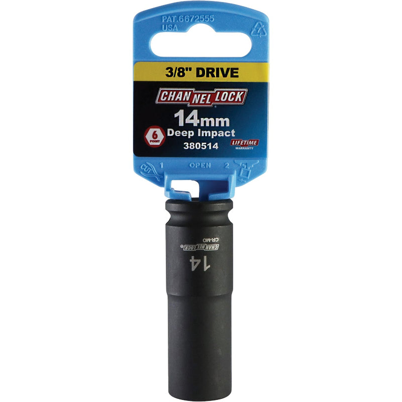 Channellock 3/8 In. Drive 14 mm 6-Point Deep Metric Impact Socket