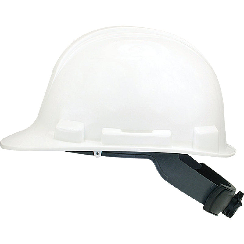 Safety Works White Cap Style Wheel Ratchet Hard Hat