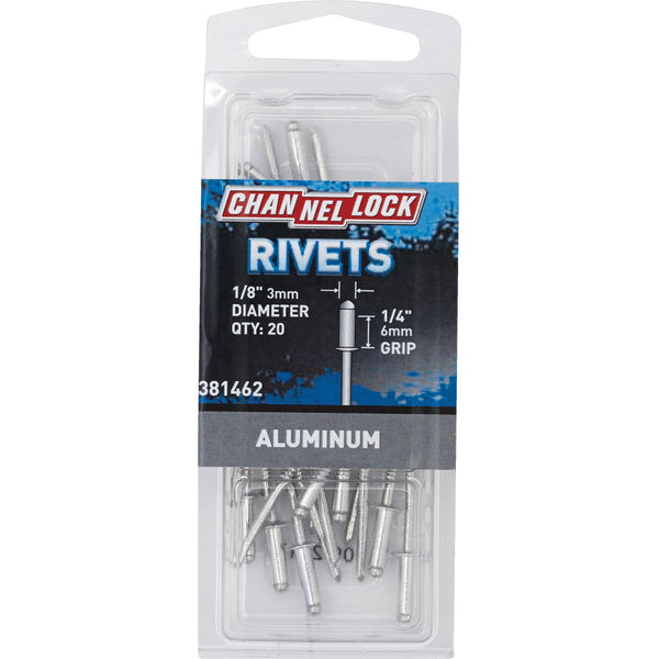 Channellock 1/8 In. Dia. x 1/4 In. Grip Aluminum POP Rivet (20-Pack)