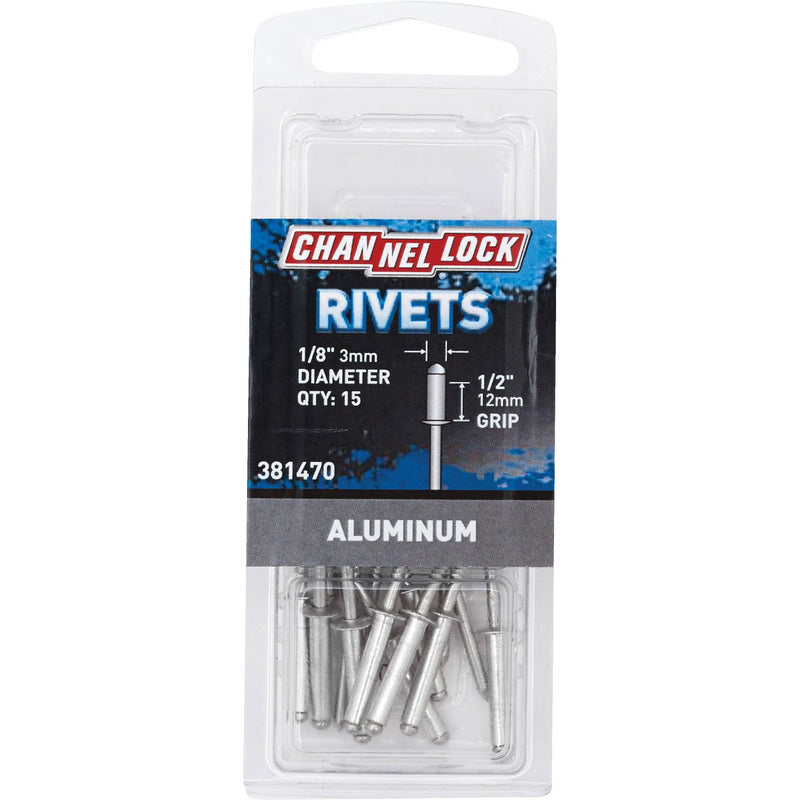 Channellock 1/8 In. Dia. x 1/2 In. Grip Aluminum POP Rivet (15-Pack)